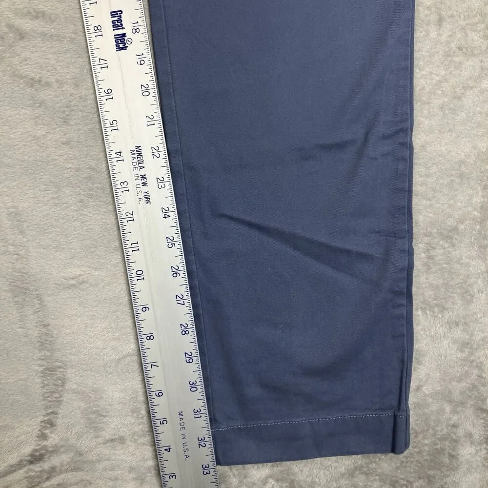 J.Crew 770 Straight Fit Stretch Chino Pants Men 34x34 Blue Classic Casual AR886